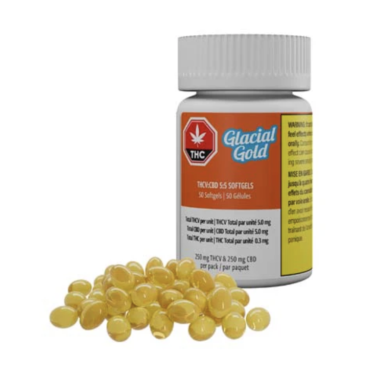 GLACIAL GOLD - THCV:CBD 5:5 SOFTGELS 50-PACK