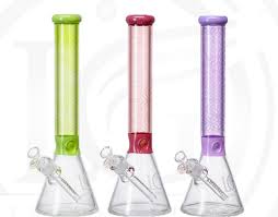 16" 7MM LEGENDARY CRYSTAL PATTERN BEAKER BONG