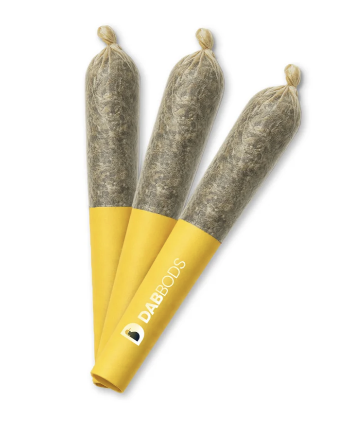 DAB BODS - LEMONBERRY 60'S+ DBL INFUSED PRE-ROLLS