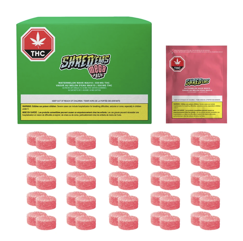 SHRED'EMS - WATERMELON WAVE MAX10 MEGA PACK CHEWS