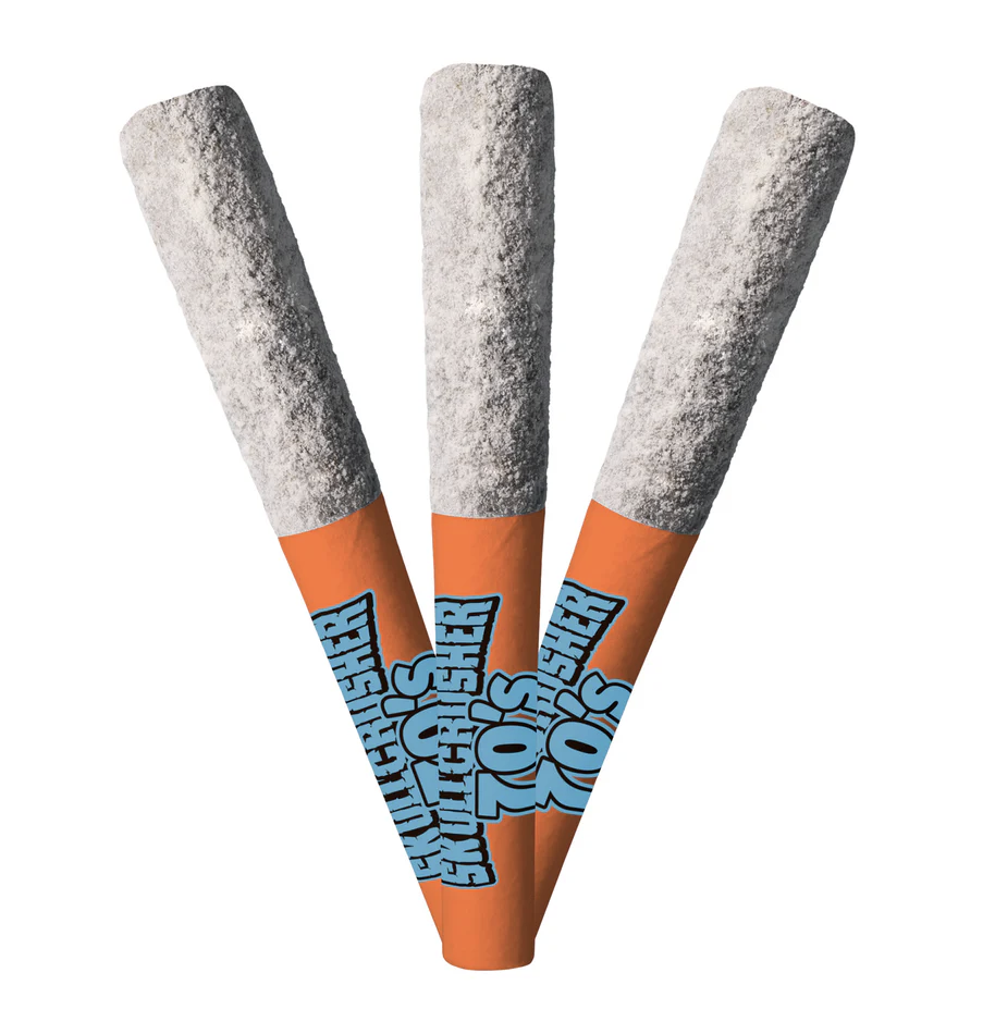 SKULLCRUSHER 70'S - ICED RASPBERRY - QUAD DIAMOND INFUSED PRE-ROLLS