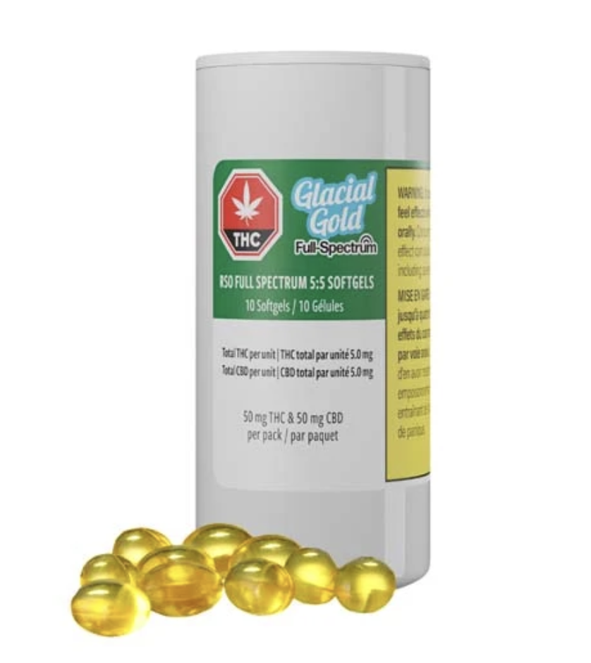 GLACIAL GOLD - RSO FULL SPECTRUM 5:5 SOFTGELS