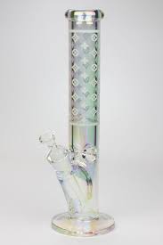 14" LUXE PATTERENED STRAIGHT TUBE BONG